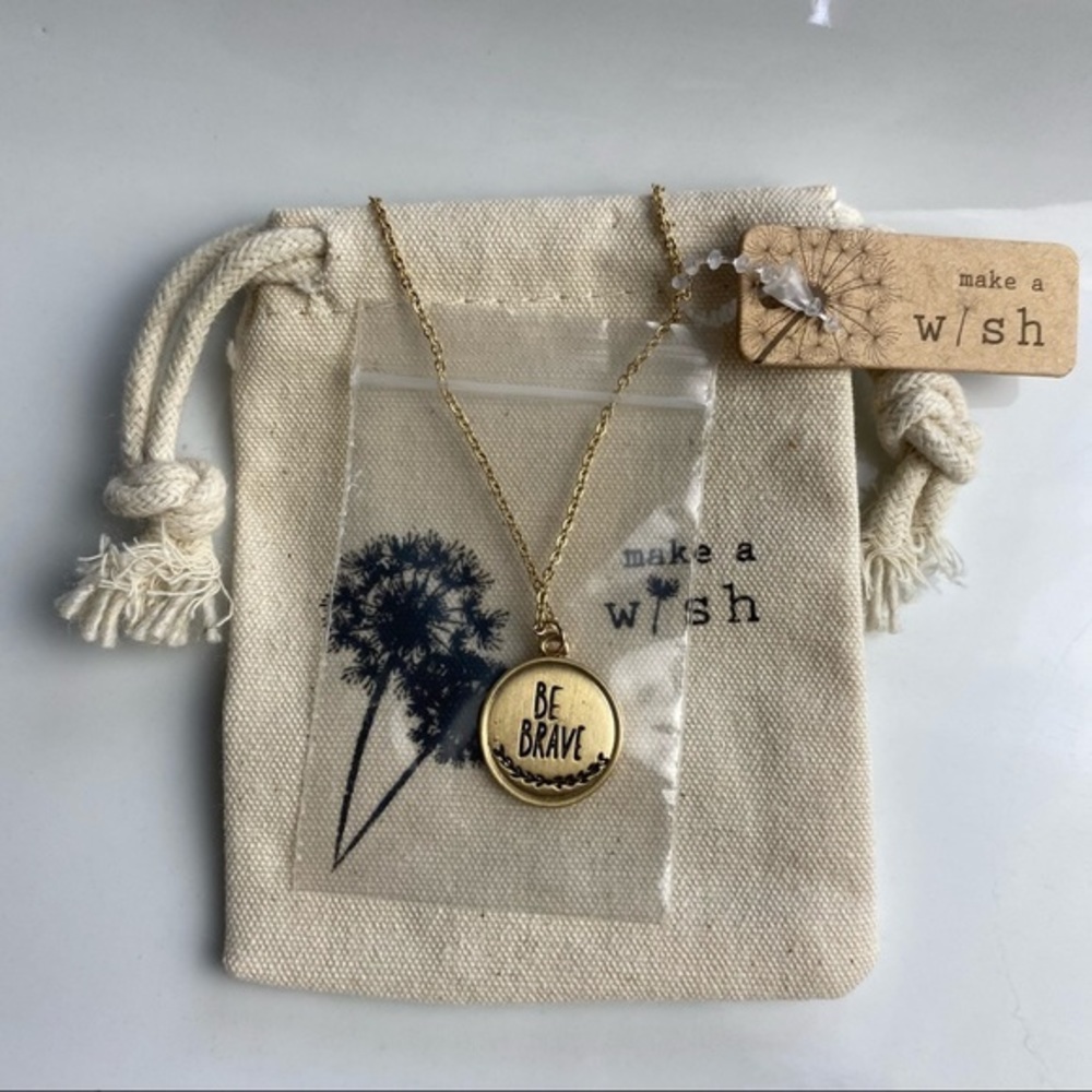 Make a Wish BE BRAVE Necklace